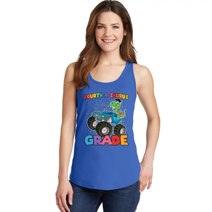 FourthA Saurus Grade 4Th Grade Gift Ladies Essential Tank