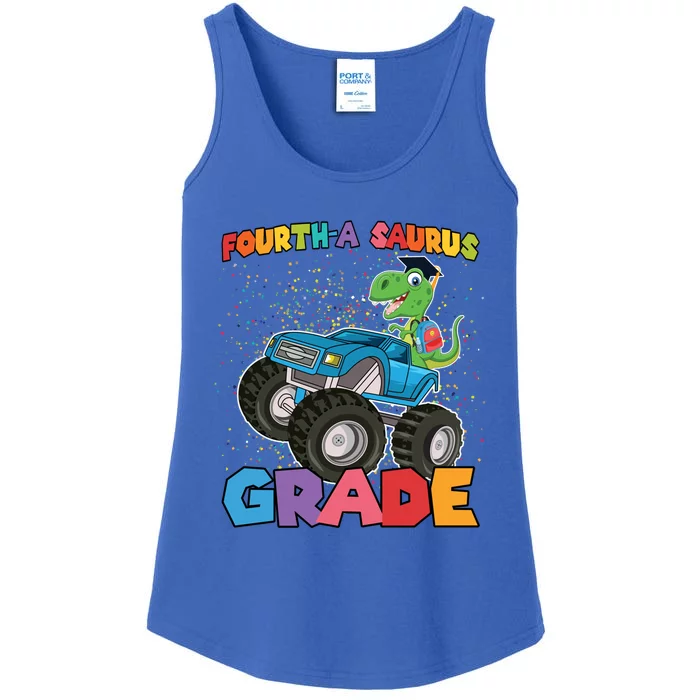 FourthA Saurus Grade 4Th Grade Gift Ladies Essential Tank