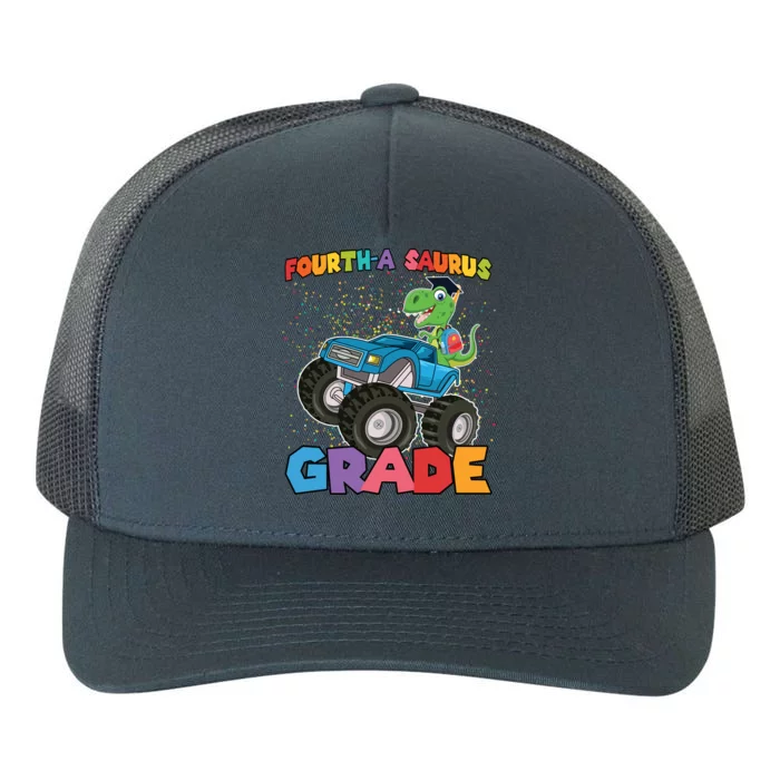 FourthA Saurus Grade 4Th Grade Gift Yupoong Adult 5-Panel Trucker Hat