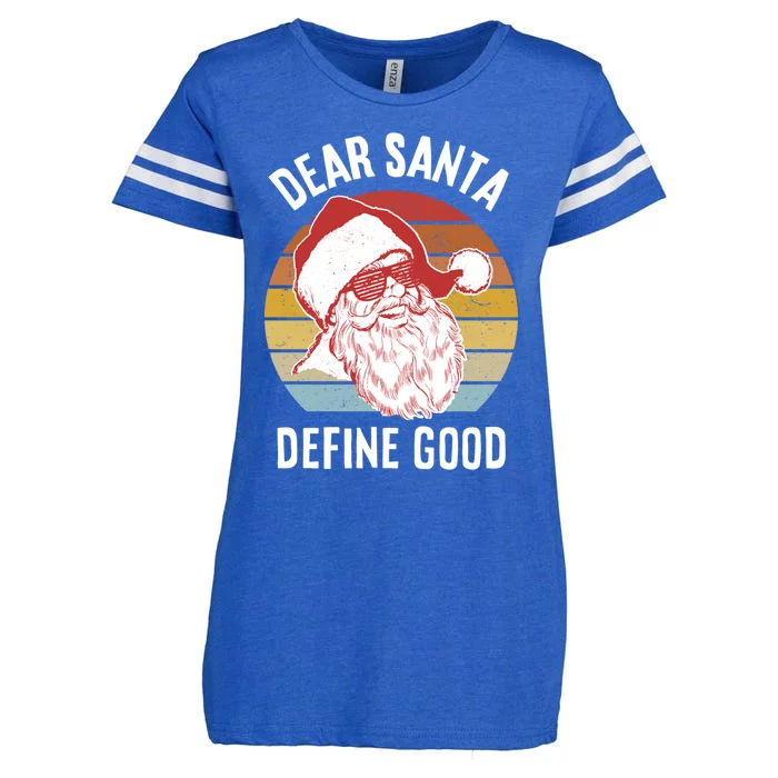 Funny Santa Gift Dear Santa Define Good Gift Enza Ladies Jersey Football T-Shirt