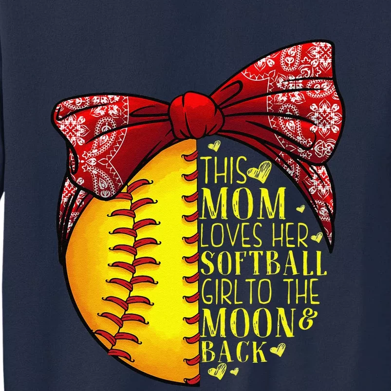 Funny Softball Gift Mom Women Pitcher Catchers Lovers Tall Sweatshirt