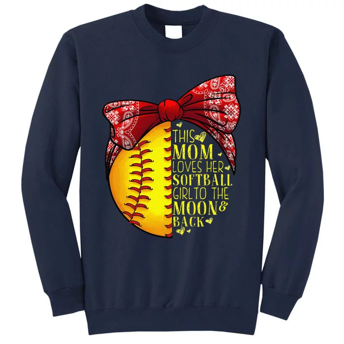 Funny Softball Gift Mom Women Pitcher Catchers Lovers Tall Sweatshirt