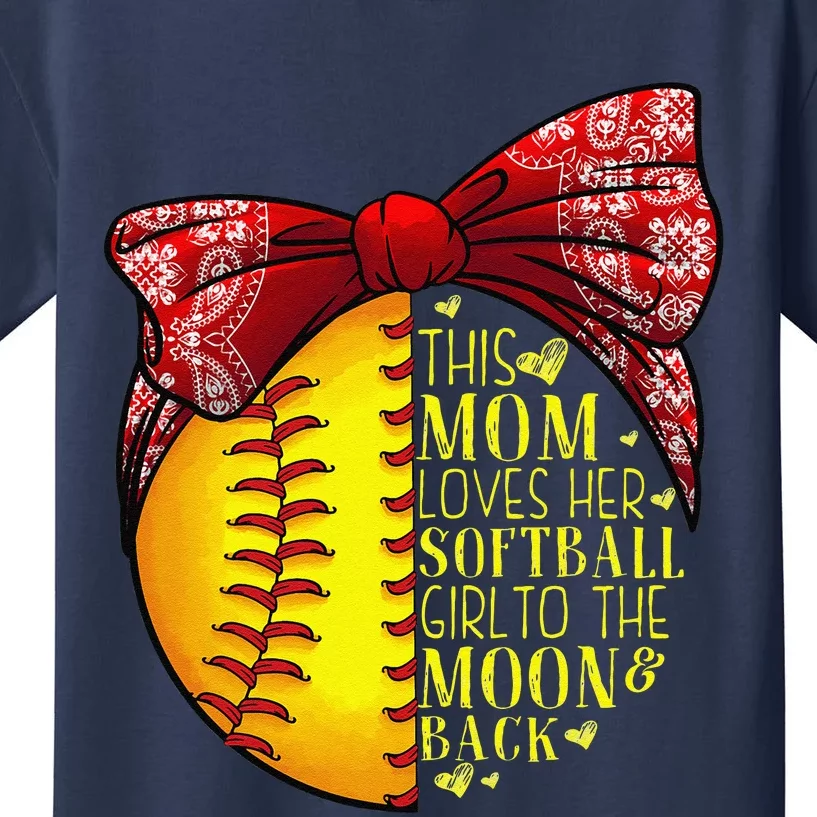 Funny Softball Gift Mom Women Pitcher Catchers Lovers Kids T-Shirt