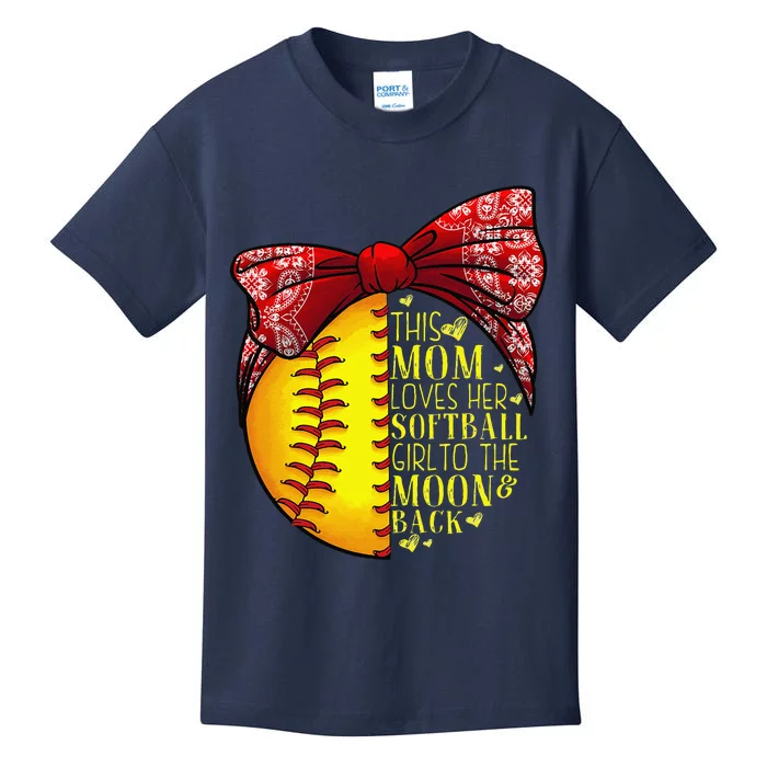 Funny Softball Gift Mom Women Pitcher Catchers Lovers Kids T-Shirt