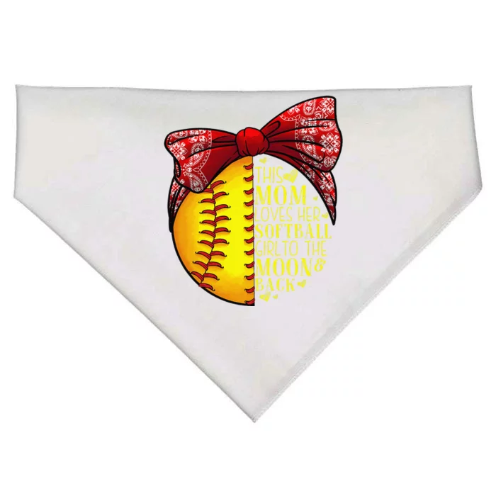 Funny Softball Gift Mom Women Pitcher Catchers Lovers USA-Made Doggie Bandana