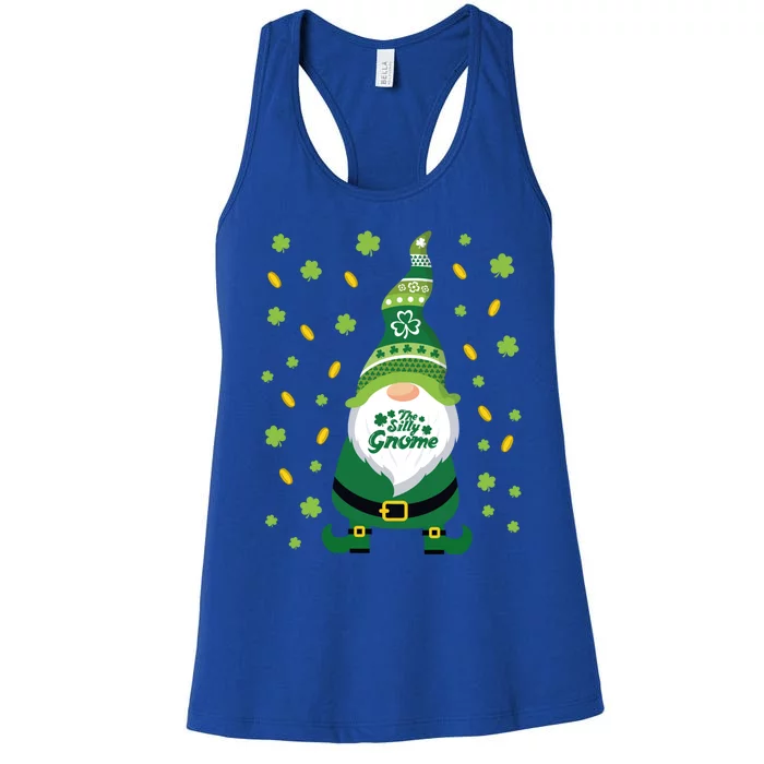 Funny Silly Gnome Family Matching St Patrick Gift Pajama Cute Gift Women's Racerback Tank