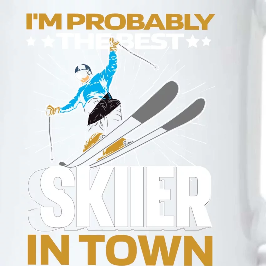 Funny Skier Gift Ski Winter Sports Skiing Gift Black Color Changing Mug