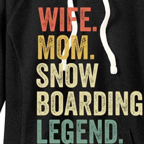 Funny Snowboard Gift Funny Gift Mom Snowboarding Gift Women's Fleece Hoodie