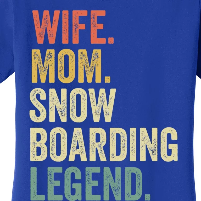 Funny Snowboard Gift Funny Gift Mom Snowboarding Gift Women's T-Shirt