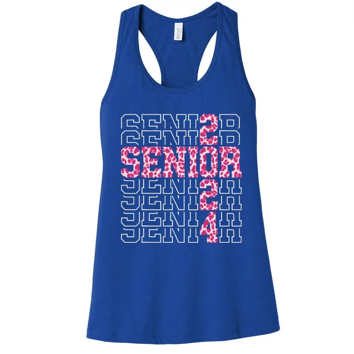 Funny Senior Graduation Gift Class Of 2024 Senior Women's Racerback Tank