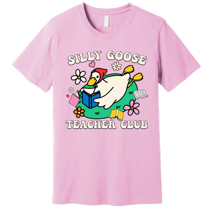 Funny Silly Goose Teacher Club Animal Lover Premium T-Shirt