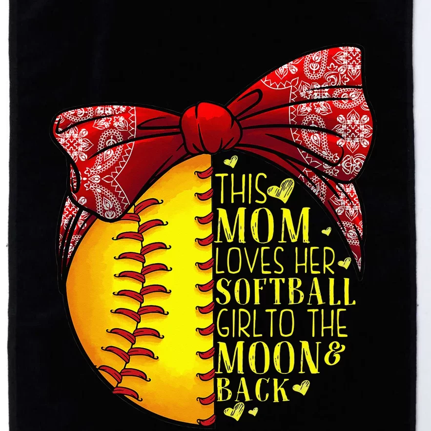 Funny Softball Gift Mom  Pitcher Catcher Lovers Platinum Collection Golf Towel