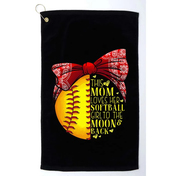 Funny Softball Gift Mom  Pitcher Catcher Lovers Platinum Collection Golf Towel