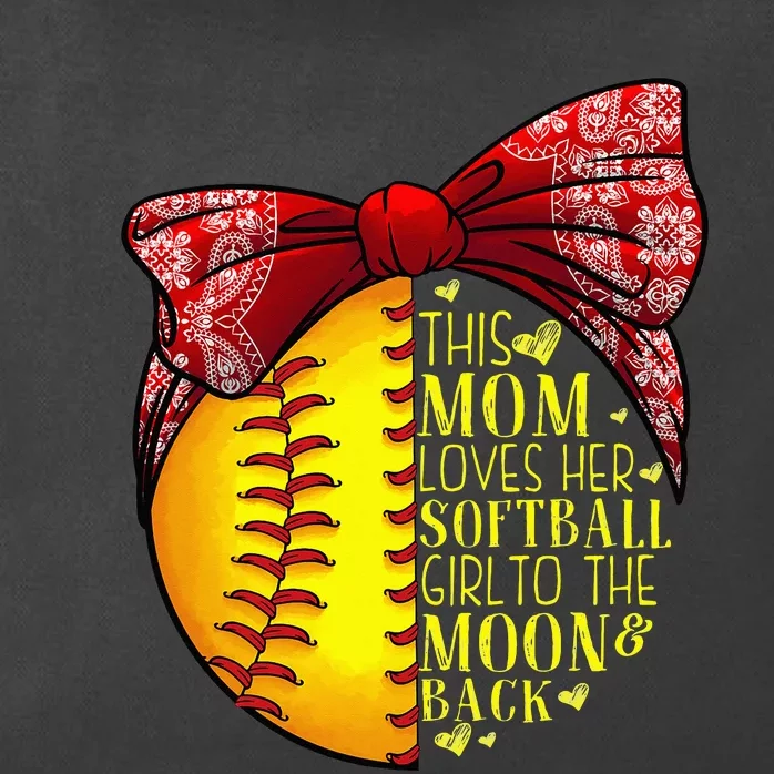 Funny Softball Gift Mom  Pitcher Catcher Lovers Zip Tote Bag