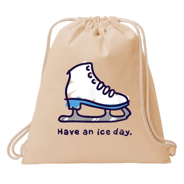 Figure Skating Gifts For Girls Women Men Ice Skater Drawstring Bag