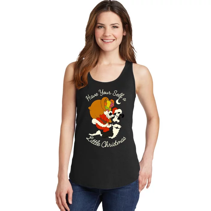 Funny Santa Goofy Have Your Self A Little Christmas Ladies Essential Tank