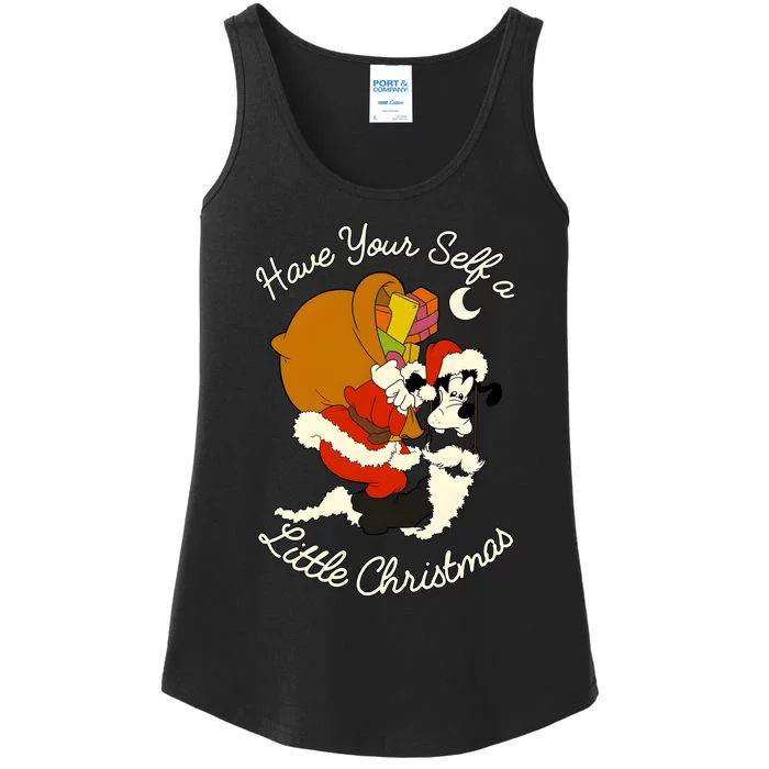 Funny Santa Goofy Have Your Self A Little Christmas Ladies Essential Tank