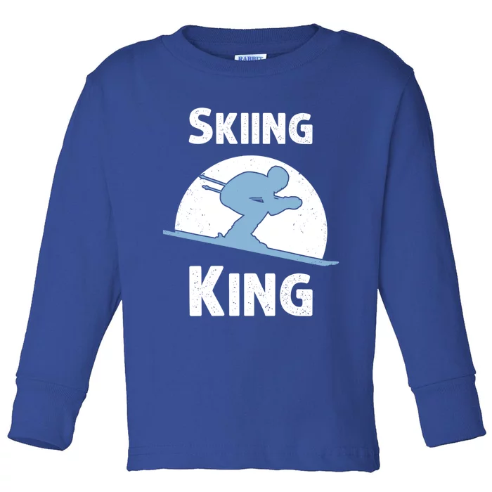 Funny Skiing Gift Grandpa Skier Ski Winter Fun Sport Gift Toddler Long Sleeve Shirt