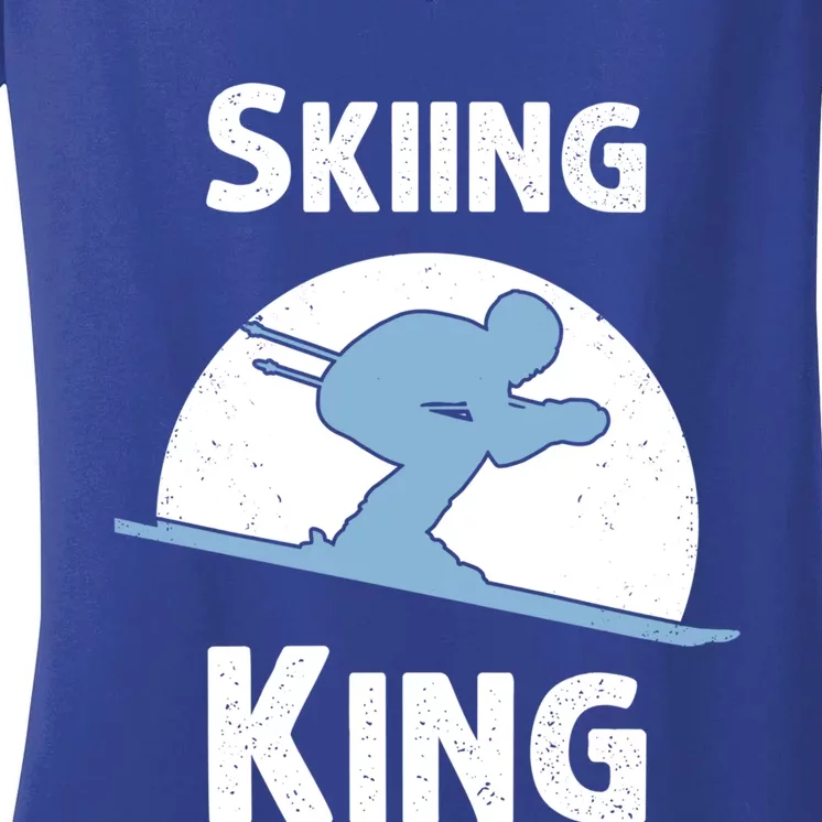 Funny Skiing Gift Grandpa Skier Ski Winter Fun Sport Gift Women's V-Neck T-Shirt