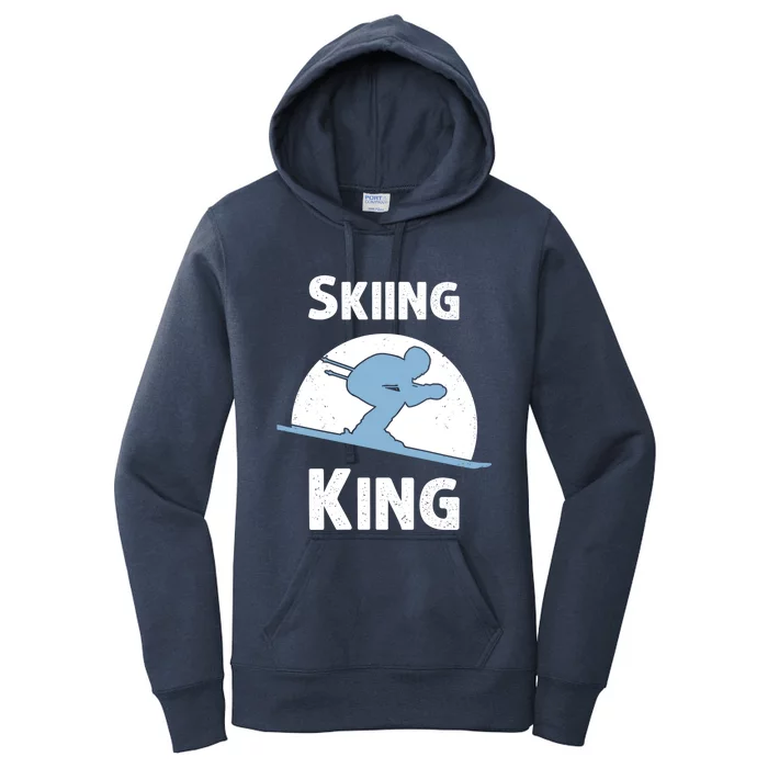 Funny Skiing Gift Grandpa Skier Ski Winter Fun Sport Gift Women's Pullover Hoodie