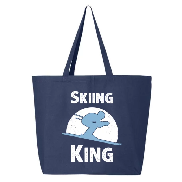 Funny Skiing Gift Grandpa Skier Ski Winter Fun Sport Gift 25L Jumbo Tote