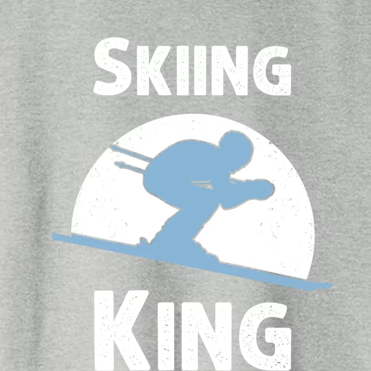 Funny Skiing Gift Grandpa Skier Ski Winter Fun Sport Gift Women's Crop Top Tee