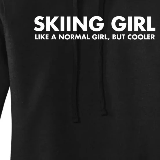 Funny Ski Girl Skiing Girl Women's Pullover Hoodie