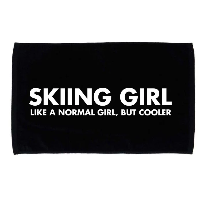 Funny Ski Girl Skiing Girl Microfiber Hand Towel