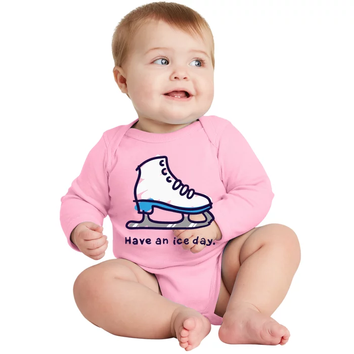 Figure Skating Gifts For Women Men Ice Skater Baby Long Sleeve Bodysuit