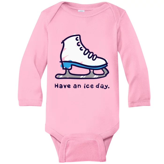 Figure Skating Gifts For Women Men Ice Skater Baby Long Sleeve Bodysuit