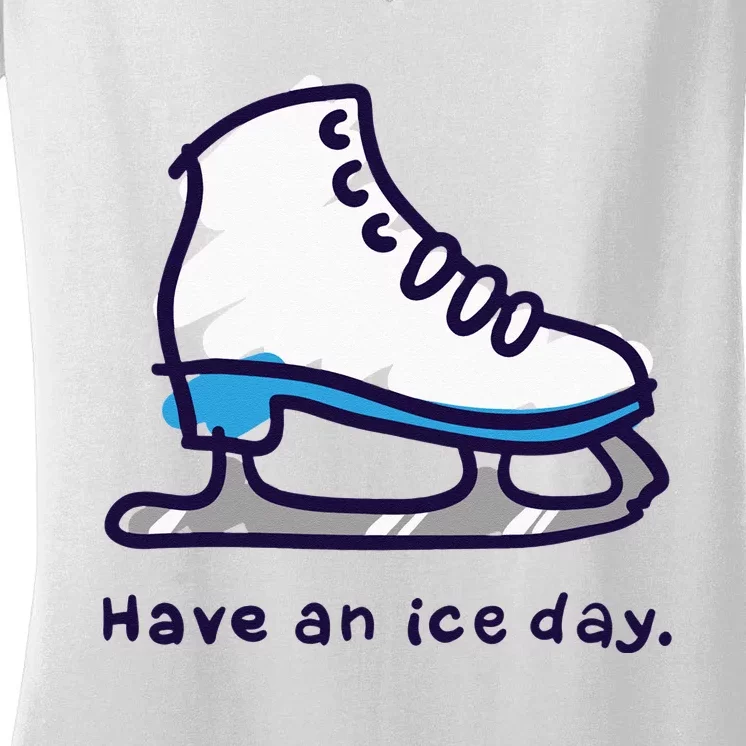 Figure Skating Gifts For Women Men Ice Skater Women's V-Neck T-Shirt