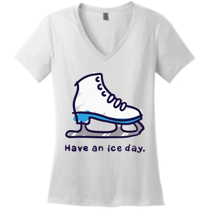 Figure Skating Gifts For Women Men Ice Skater Women's V-Neck T-Shirt