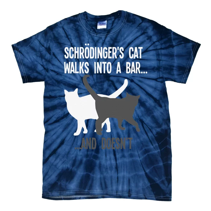 Funny Scientist Gift Schroedingers Cat Quantum Physics Tie-Dye T-Shirt