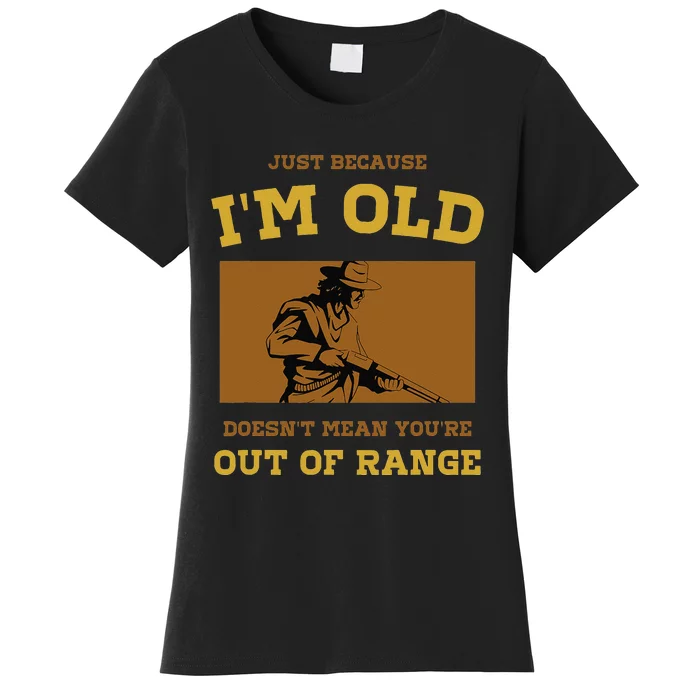 Funny Shotgun Gun Shooting and Skeet Shooting Old Man Women's T-Shirt