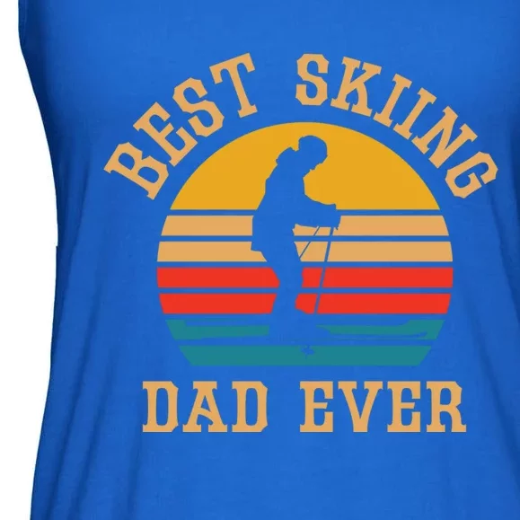 Father Skiing Gift Best Ski Dad Ever Gift Ladies Essential Flowy Tank