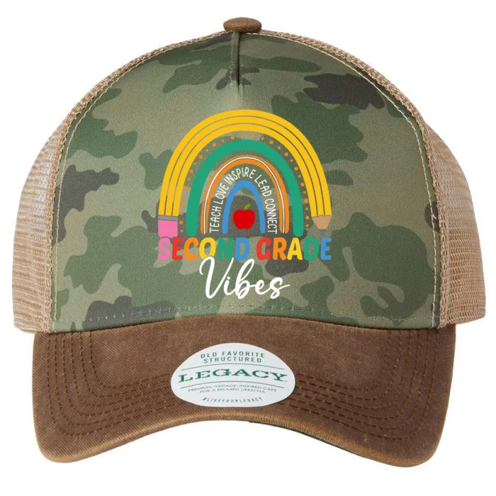 Funny Second Grade Teacher Rainbow Team 2Nd Grade Vibes Gift Legacy Tie Dye Trucker Hat