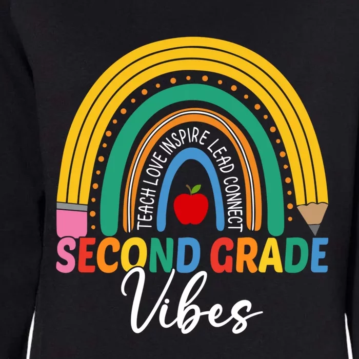 Funny Second Grade Teacher Rainbow Team 2Nd Grade Vibes Gift Womens California Wash Sweatshirt