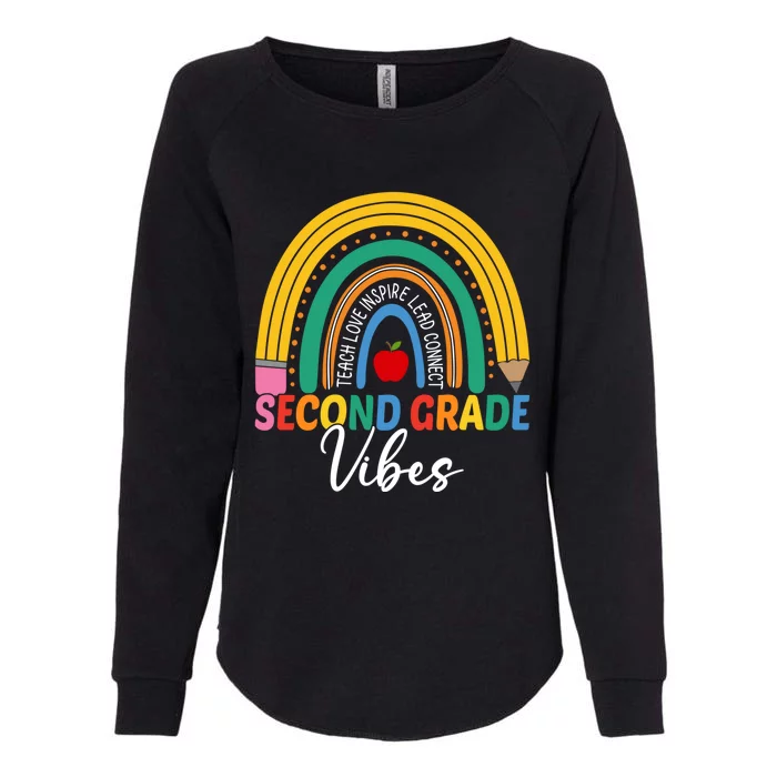 Funny Second Grade Teacher Rainbow Team 2Nd Grade Vibes Gift Womens California Wash Sweatshirt