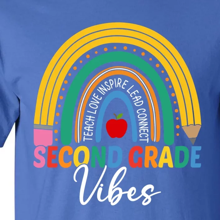 Funny Second Grade Teacher Rainbow Team 2Nd Grade Vibes Gift Tall T-Shirt