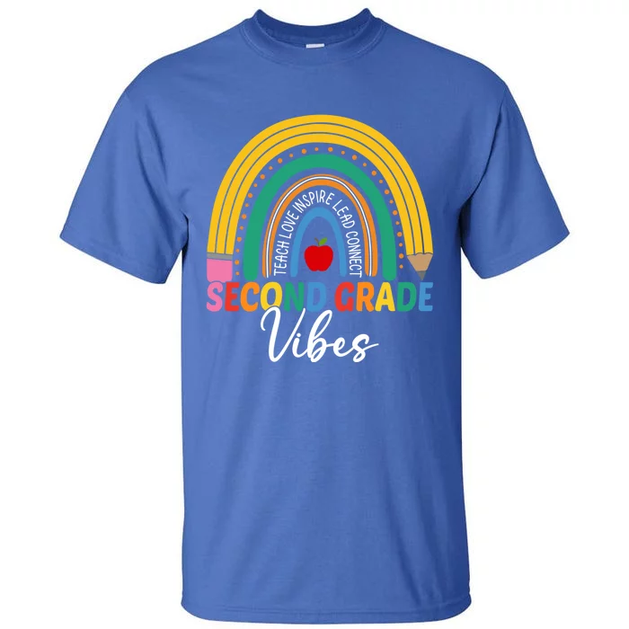 Funny Second Grade Teacher Rainbow Team 2Nd Grade Vibes Gift Tall T-Shirt