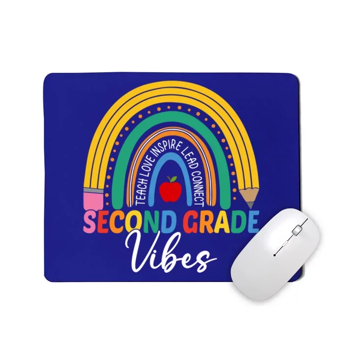 Funny Second Grade Teacher Rainbow Team 2Nd Grade Vibes Gift Mousepad