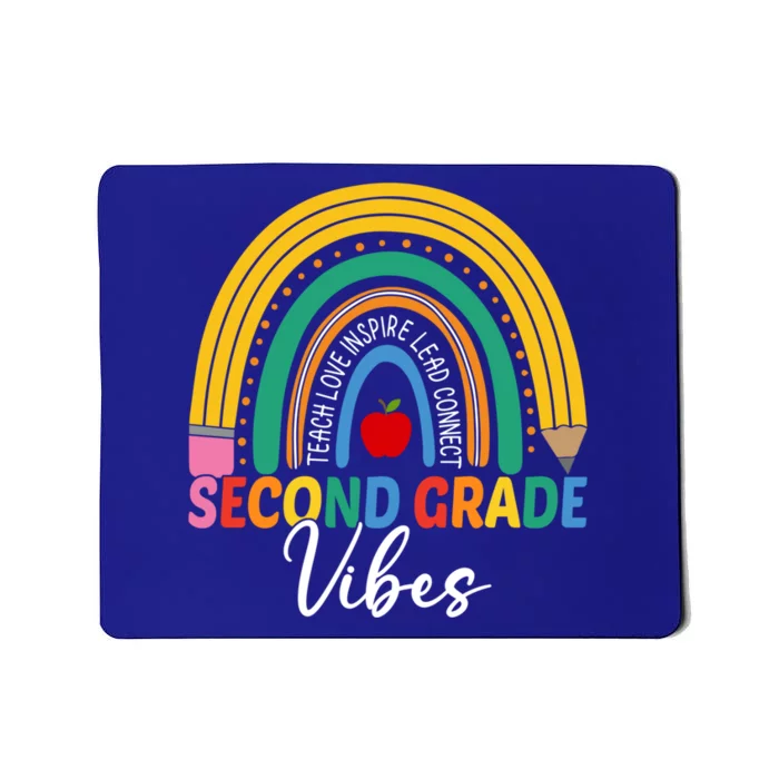 Funny Second Grade Teacher Rainbow Team 2Nd Grade Vibes Gift Mousepad