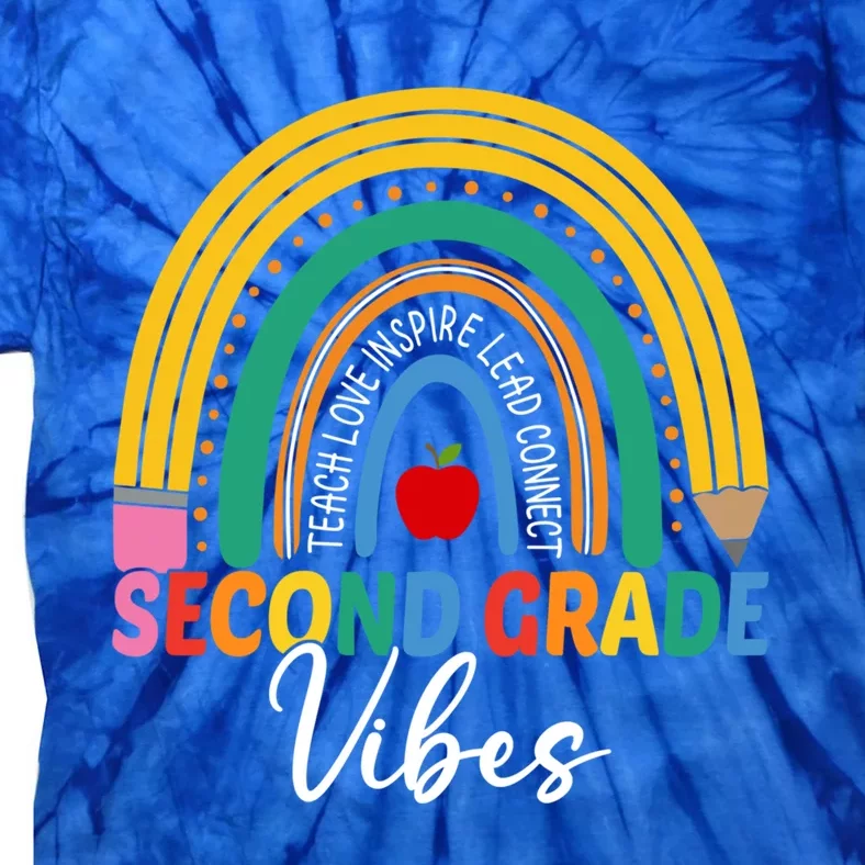 Funny Second Grade Teacher Rainbow Team 2Nd Grade Vibes Gift Tie-Dye T-Shirt