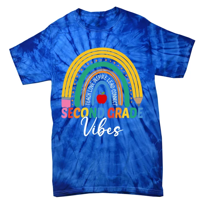 Funny Second Grade Teacher Rainbow Team 2Nd Grade Vibes Gift Tie-Dye T-Shirt