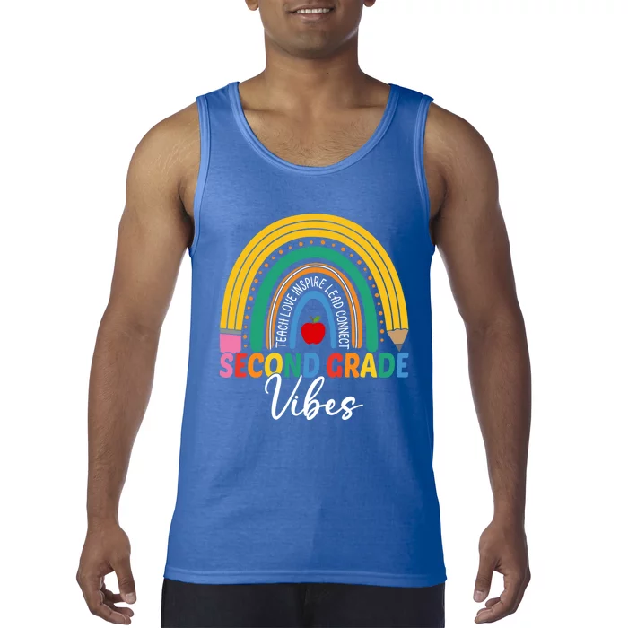 Funny Second Grade Teacher Rainbow Team 2Nd Grade Vibes Gift Tank Top