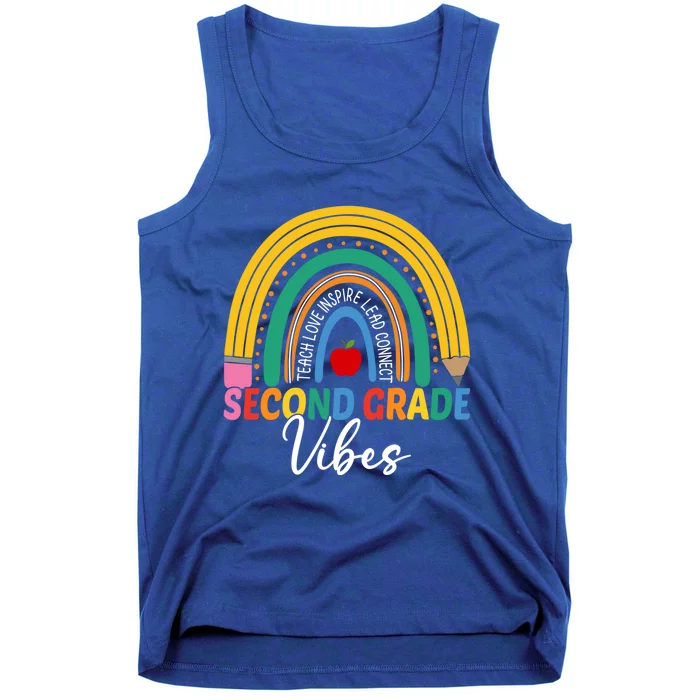 Funny Second Grade Teacher Rainbow Team 2Nd Grade Vibes Gift Tank Top