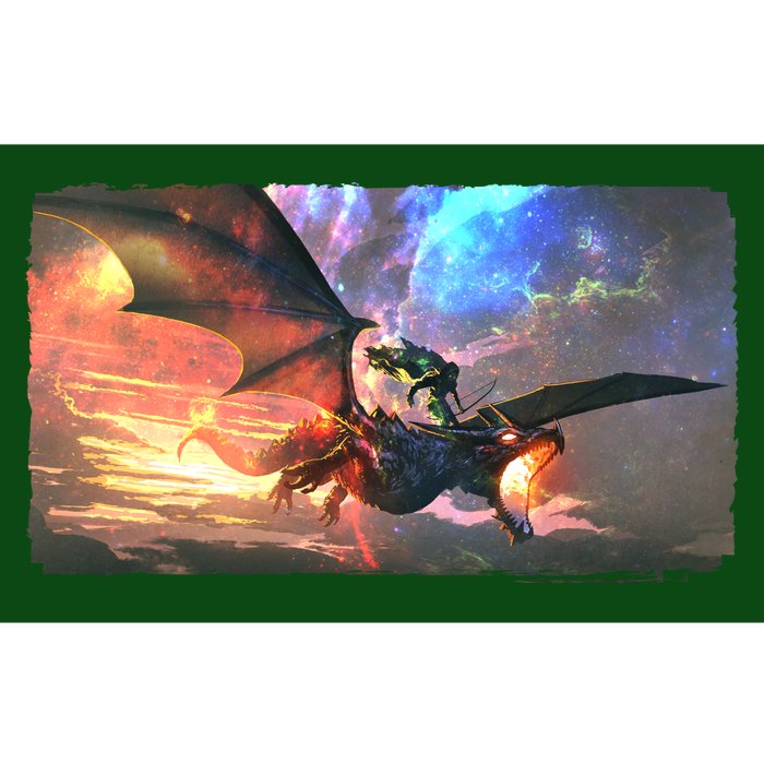 Fantasy Space Galaxy Dragon And Warrior Archer Bumper Sticker