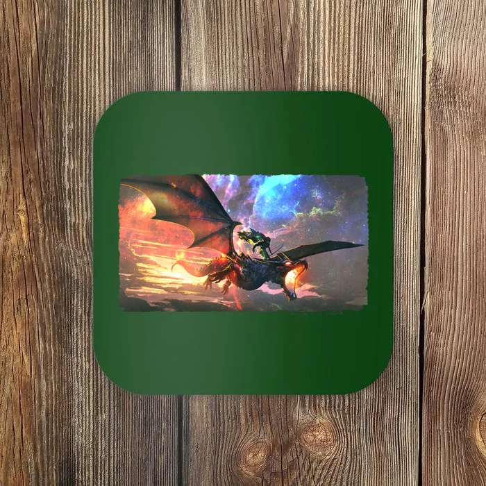 Fantasy Space Galaxy Dragon And Warrior Archer Coaster