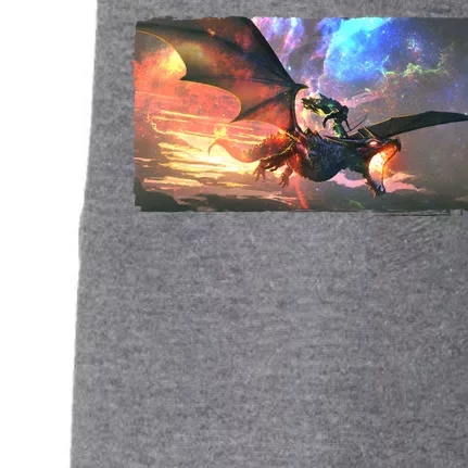 Fantasy Space Galaxy Dragon And Warrior Archer Doggie 3-End Fleece Hoodie