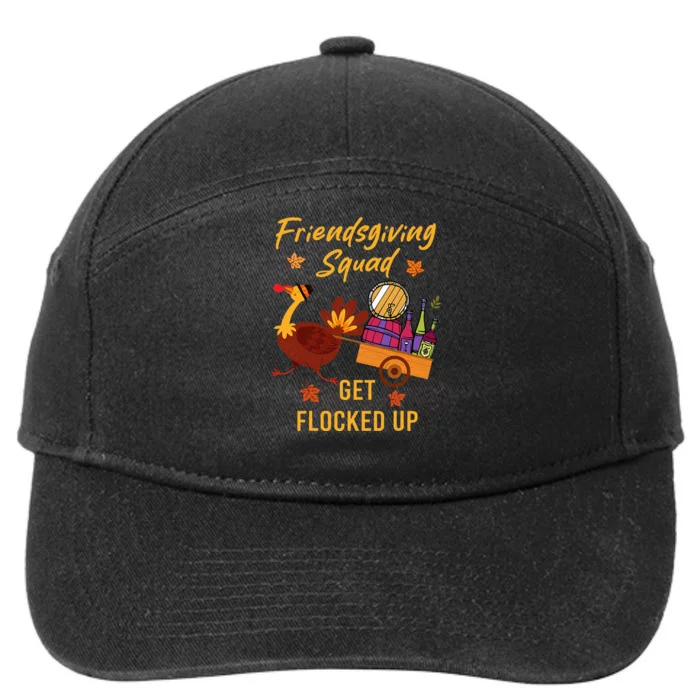 Friendsgiving Squad Get Flocked Up Thanksgiving 7-Panel Snapback Hat